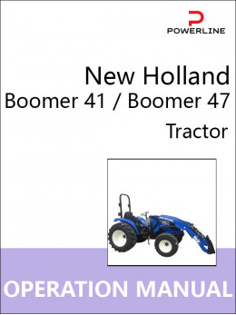 New Holland Boomer 41 / Boomer 47, инструкция по эксплуатации и техническому обслуживанию трактора в электронном виде (на английском языке)