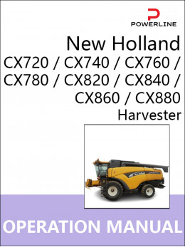 New Holland CX720 / CX740 / CX760 / CX780 / CX820 / CX840 / CX860 / CX880, руководство по ремонту и эксплуатации комбайна в электронном виде (на английском языке)