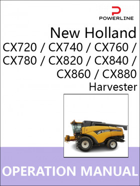 Книга по ремонту комбайна New Holland CX720 / CX740 / CX760 / CX780 / CX820 / CX840 / CX860 / CX880 в формате PDF (на английском языке)