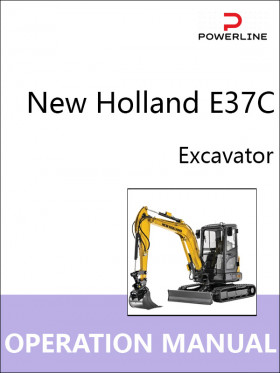 Книга з експлуатації та технічного обслуговування екскаватора New Holland E37C у форматі PDF (англійською мовою)