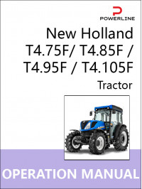 New Holland T4.75F/ T4.85F / T4.95F / T4.105F, инструкция по эксплуатации и техническому обслуживанию трактора в электронном виде (на английском языке)