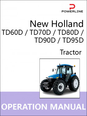 Книга по эксплуатации и техническому обслуживанию трактора New Holland TD60D / TD70D / TD80D / TD90D / TD95D в формате PDF (на английском языке)