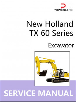 New Holland TX 60 Series, руководство по ремонту и эксплуатации экскаватора в электронном виде (на английском языке)