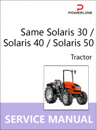 Same Solaris 30 / Solaris 40 / Solaris 50, керівництво з ремонту та експлуатації трактора у форматі PDF (англійською мовою)