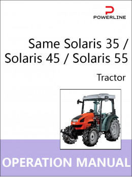 Same Solaris 35 / Solaris 45 / Solaris 55, інструкція з експлуатації та технічного обслуговування трактора у форматі PDF (англійською мовою)