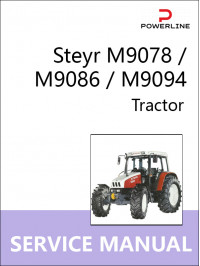 Steyr M9078 / M9086 / M9094 с 1994 по 2003 год, руководство по ремонту и эксплуатации трактора в электронном виде (на английском языке)