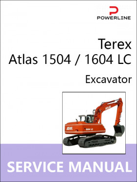 Книга по ремонту экскаватора Terex Atlas 1504 / 1604 LC в формате PDF (на английском языке)