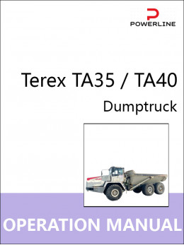Terex TA35 / TA40, інструкція з експлуатації та технічного обслуговування самоскида у форматі PDF (англійською мовою)