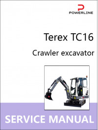 Terex TC16, руководство по ремонту и эксплуатации экскаватора в электронном виде (на английском языке)