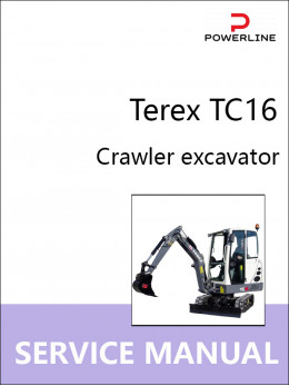 Terex TC16, руководство по ремонту и эксплуатации экскаватора в электронном виде (на английском языке)