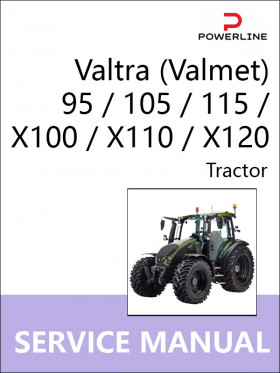 Книга по ремонту трактора Valtra (Valmet) 95 / 105 / 115 / X100 / X110 / X120 в формате PDF (на английском языке)