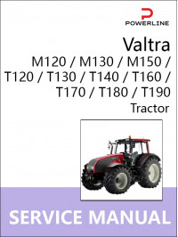 Valtra M120 / M130 / M150 / T120 / T130 / T140 / T160 / T170 / T180 / T190, руководство по ремонту и эксплуатации трактора в электронном виде (на английском языке)