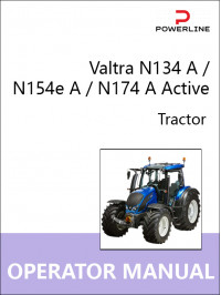 Трактор Valtra N134 A / N154e A / N174 A Active, инструкция по эксплуатации и техническому обслуживанию в электронном виде (на английском языке)