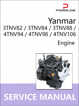 Двигатели Yanmar 3TNV82 / 3TNV84 / 3TNV88 / 4TNV94 / 4TNV98 / 4TNV106, руководство по ремонту в электронном виде (на английском языке)