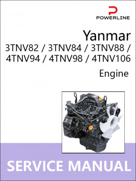 Книга по ремонту двигателей Yanmar 3TNV82 / 3TNV84 / 3TNV88 / 4TNV94 / 4TNV98 / 4TNV106 в формате PDF (на английском языке)