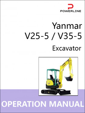 Книга по эксплуатации и техобслуживанию экскаватора Yanmar V25-5 / V35-5 в формате PDF (на английском языке)