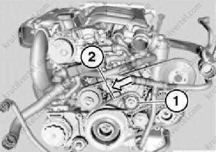 Двигатель M57 BMW X5 99-06 г. Ремень привода генератора BMW X5 99-06 г