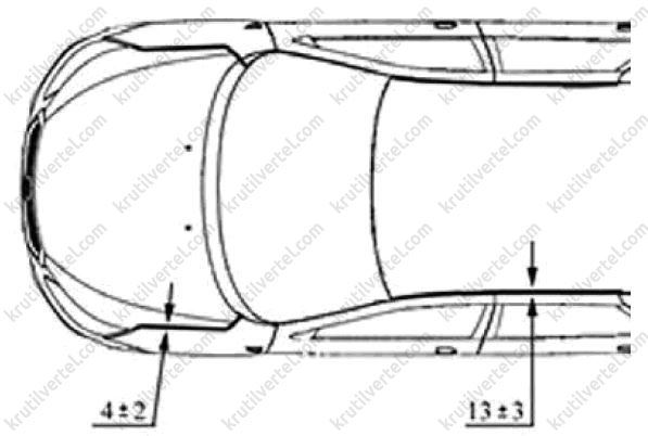 кузовные размеры и зазоры Datsun Mi-Do, кузовные размеры и зазоры Датсун Ми-До