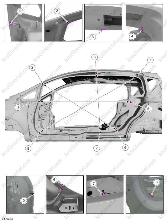 кузовные размеры Ford B-Max, кузовные размеры Форд Б-Макс