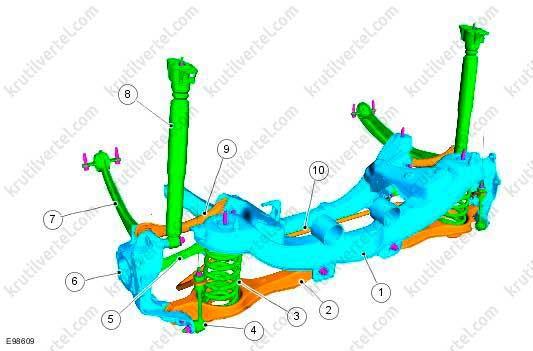 Задняя подвеска форд куга 1 схема