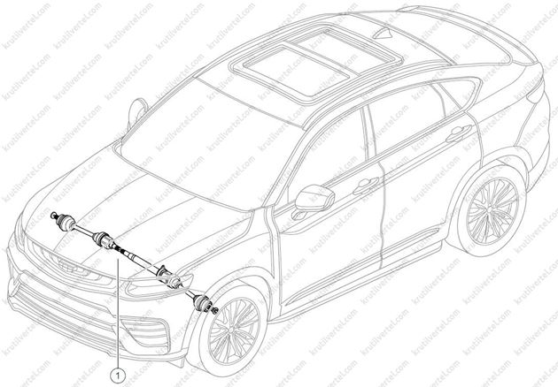 заміна елементів приводних валів Geely Xingyue з 2019 року, заміна елементів приводних валів двигуном Джилі Хінгайай з 2019 року