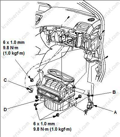 вентилятор отопителя/кондиционера Honda Accord с 2008 года, вентилятор отопителя/кондиционера Acura TSX с 2008 года, вентилятор отопителя/кондиционера Хонда Аккорд с 2008 года, вентилятор отопителя/кондиционера Акура ТСХ с 2008 года