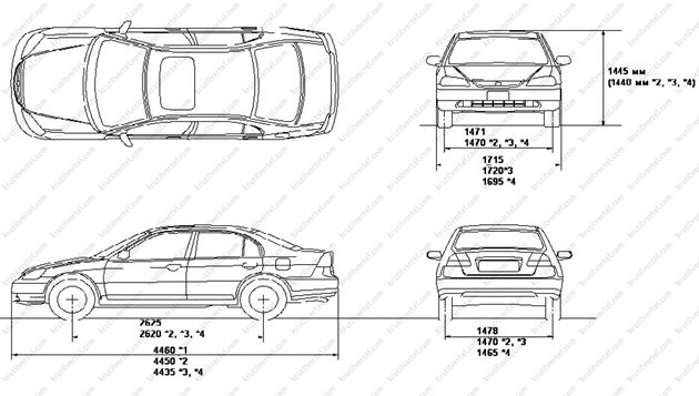 Honda civic чертеж