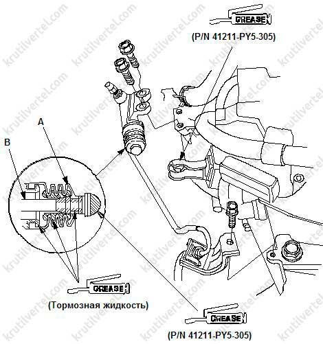 снятие и установка рабочего цилиндра сцепления Honda Civic 4D с 2006 года, Acura CSX с 2006 года, снятие и установка рабочего цилиндра сцепления Хонда Цивик 4Д с 2006 года, снятие и установка рабочего цилиндра сцепления Акура Си-Эс-Икс с 2006 года