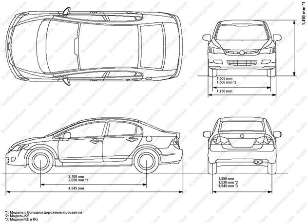 общие сведения Honda Civic 4D с 2006 года, общие сведения Acura CSX с 2006 года, общие сведения Хонда Цивик 4Д с 2006 года, общие сведения Акура Си-Эс-Икс с 2006 года