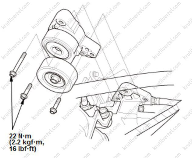 Хонда срв схема приводного ремня