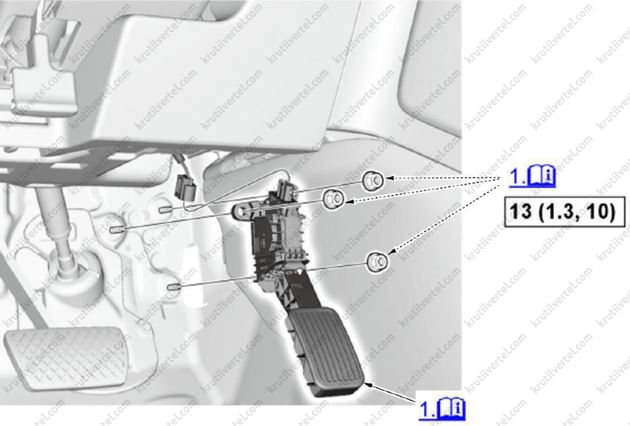 педаль акселератора Honda CR-V с 2016 года, педаль акселератора Хонда СРВ с 2016 года