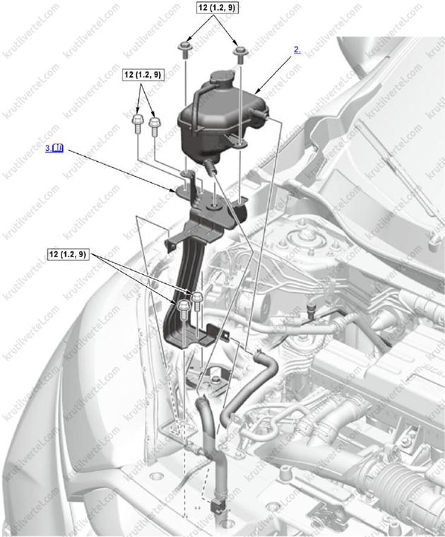 расширительный бачок Honda CR-V с 2016 года, расширительный бачок Хонда СРВ с 2016 года