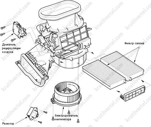 вентилятор отопителя/кондиционера Honda Stream, вентилятор отопителя/кондиционера Хонда Стрим