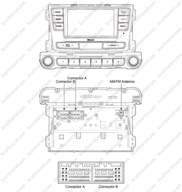 Схема штатной магнитолы hyundai solaris