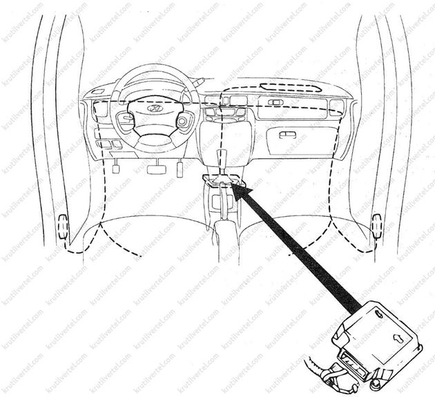 блок управления дополнительной системой пассивной безопасности Hyundai Trajet, блок управления дополнительной системой пассивной безопасности Хюндай Траджет