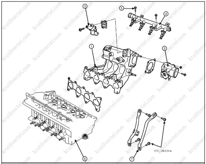 Схема двигателя киа рио
