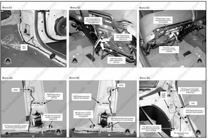 розташування роз'ємів в автомобілі Kia Rio 2 з 2005 року, розташування роз'ємів в автомобілі Kia Prio з 2 2 з 2005 року, розташування роз'ємів в автомобілі Кіа Прайд з 2005 року