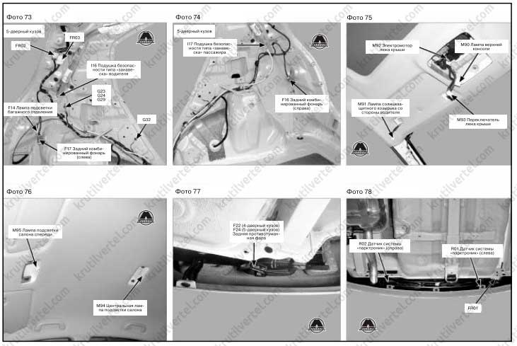 розташування роз'ємів в автомобілі Kia Rio 2 з 2005 року, розташування роз'ємів в автомобілі Kia Prio з 2 2 з 2005 року, розташування роз'ємів в автомобілі Кіа Прайд з 2005 року