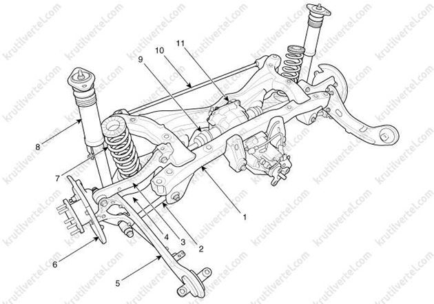 Схема задней подвески киа спортейдж 3