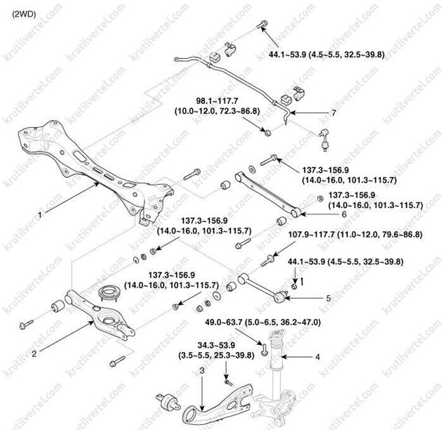 Передняя стойка киа спортейдж 3 схема