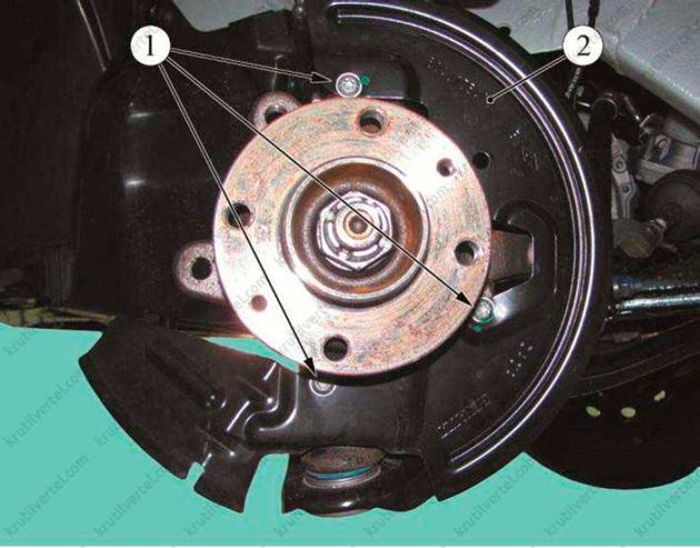кожух тормозного диска переднего тормоза Lada Largus с 2012 года, кожух тормозного диска переднего тормоза Лада Ларгус с 2012 года