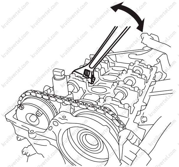 Mazda CX-5, снятие цепи привода ГРМ двигателя 2,5 л инструкция онлайн