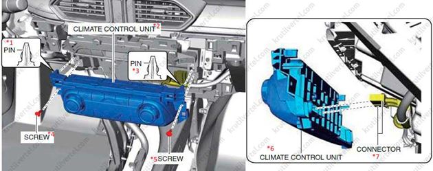 панель управления климатической установкой Mazda CX-5 с 2017 года, панель управления климатической установкой Мазда СХ-5 с 2017 года