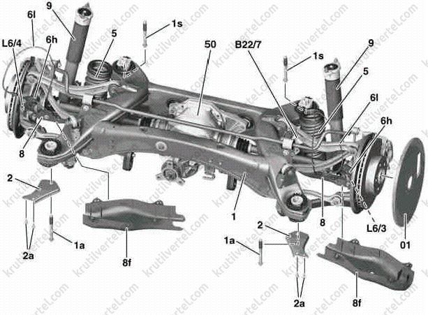 Схема подвески w212