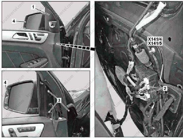 наружные зеркала заднего вида Mercedes ML W166 c 2012 года, наружные зеркала заднего вида Mercedes GL X166 с 2012 года, наружные зеркала заднего вида Мерседес МЛ В166 с 2012 года, наружные зеркала заднего вида Мерседес ГЛ Х166 с 2012 года