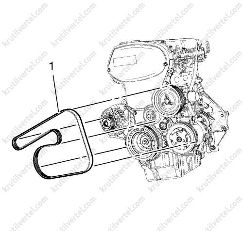 Схема ремня опель астра