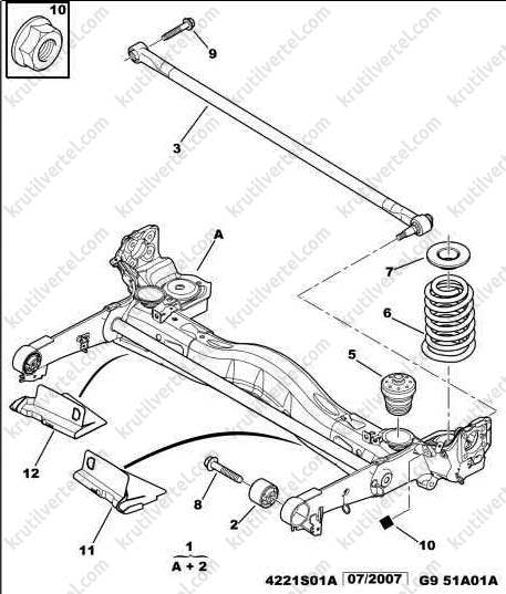 Схема подвески пежо 207