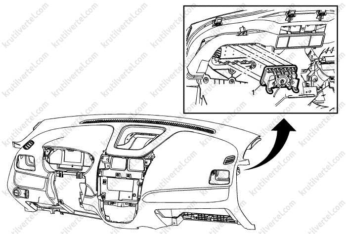 Замена блока управления подушек безопасности Chevrolet Cobalt Ravon