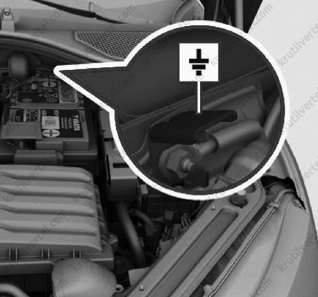 запуск двигателя от аккумулятора другого автомобиля Skoda Octavia с 2019 года, запуск двигателя от аккумулятора другого автомобиля Шкода Октавия с 2019 года