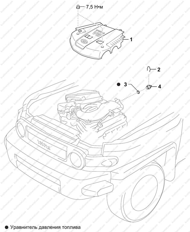 стабилизатор давления топлива Toyota FJ Cruiser, стабилизатор давления топлива Тойота ФДжей Крузер